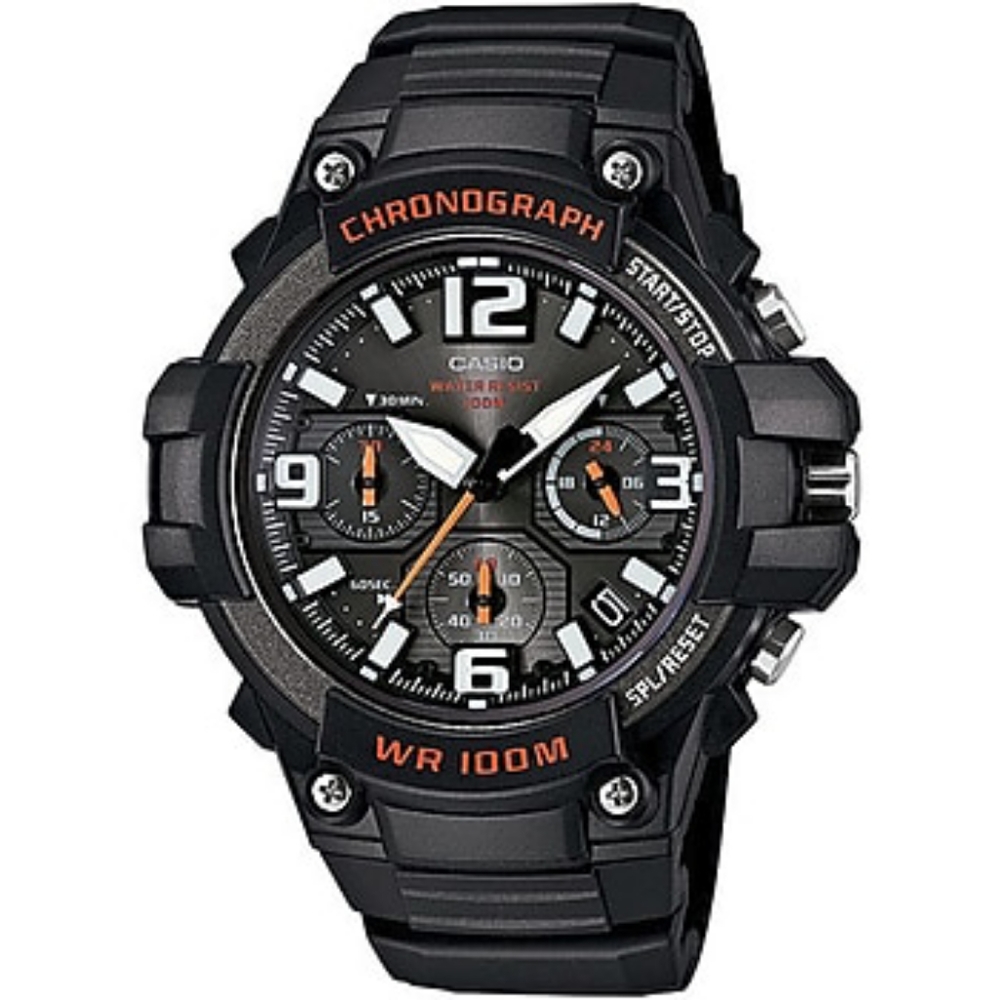 Casio Heavy Duty Chronograph Analog Watch, Black (MCW100H-1AV) As Is